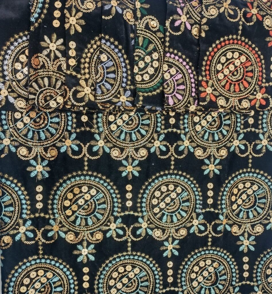 EMBROID VELVET FABRIC